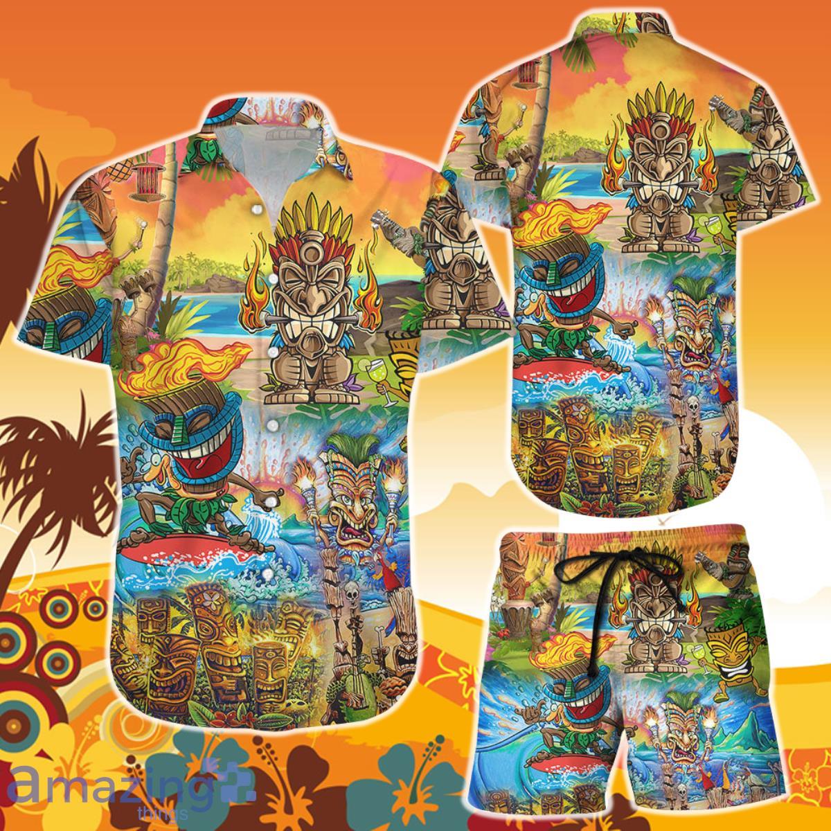 Tiki Hawaiian Shirt And Short Beach Get Here Tiki Funny Gifts For Summer Holiday Product Photo 1 Tiki Hawaiian Shirt And Short Beach Get Here Tiki Funny Gifts For Summer Holiday Product Photo 1