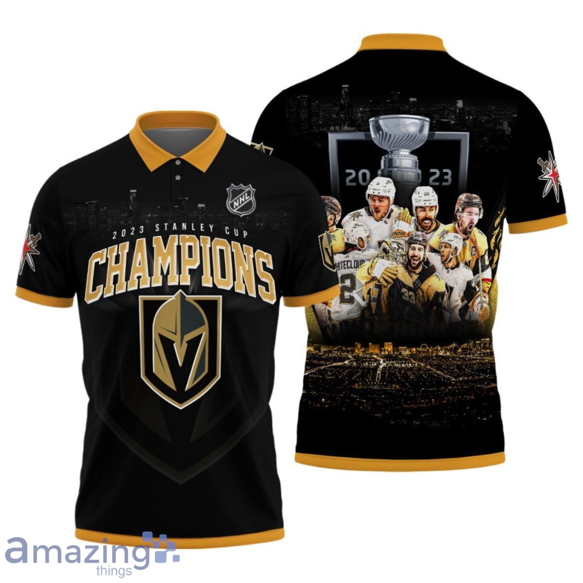 Vegas Golden Knights National Hockey League Champions Stanley Cup 2023 3D Polo Shirt Product Photo 1