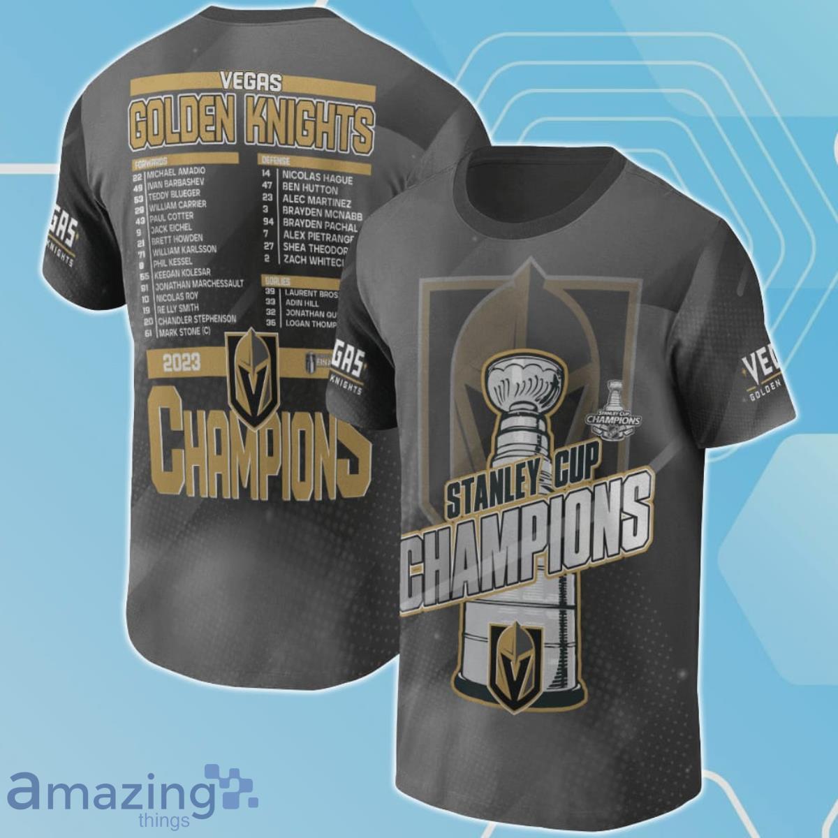 Vegas Golden Knights NHL Champions 2023 3D Shirt For Fans Product Photo 1