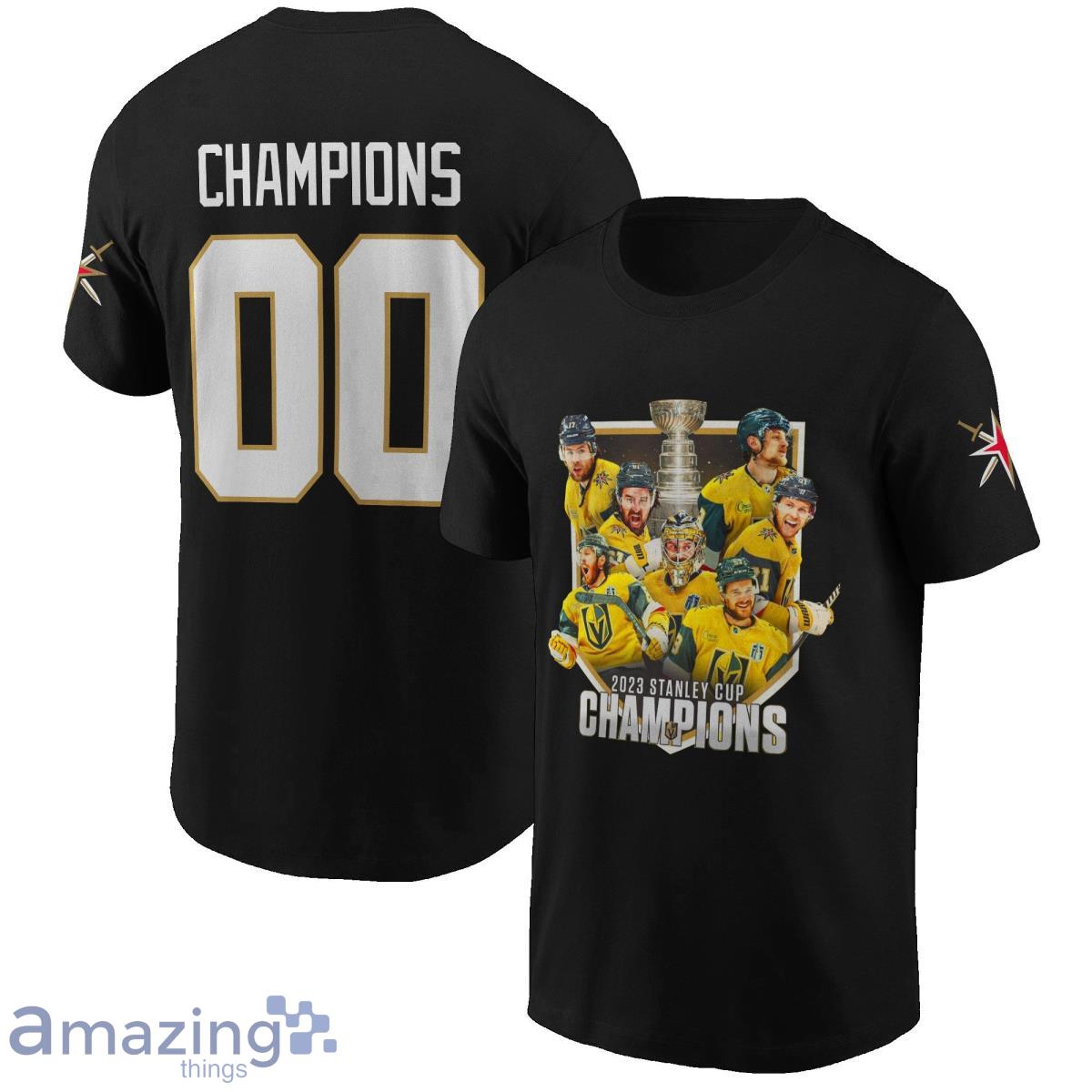 Vegas Golden Knights Team Celebrate X1 NHL Champions Custom Name & Number Shirt Product Photo 1