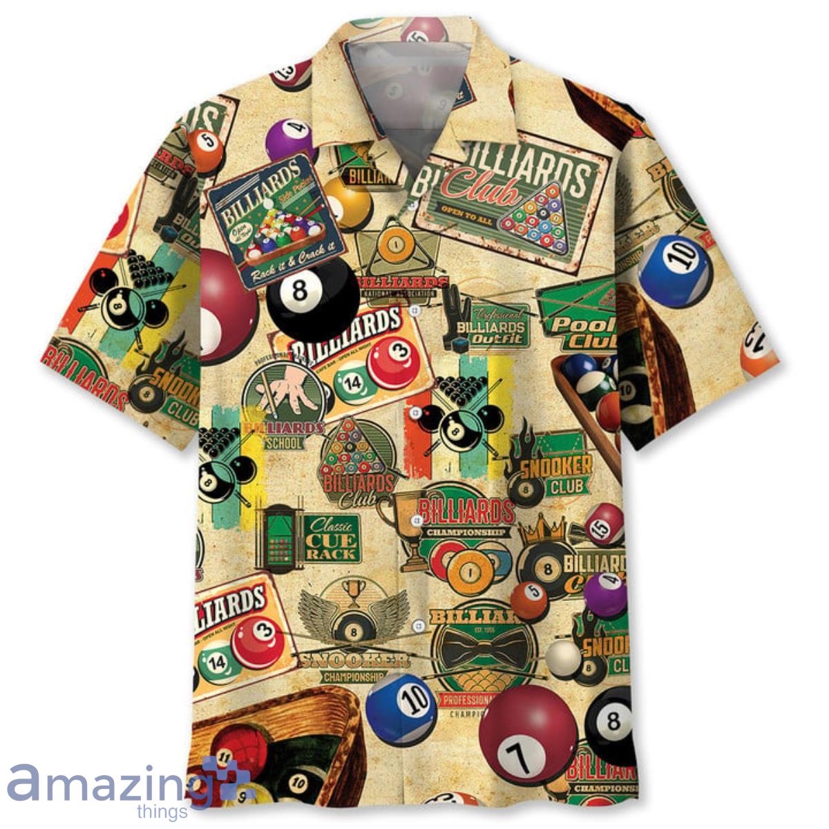 Vintage Billiard Lovers Hawaiian Shirt Product Photo 1