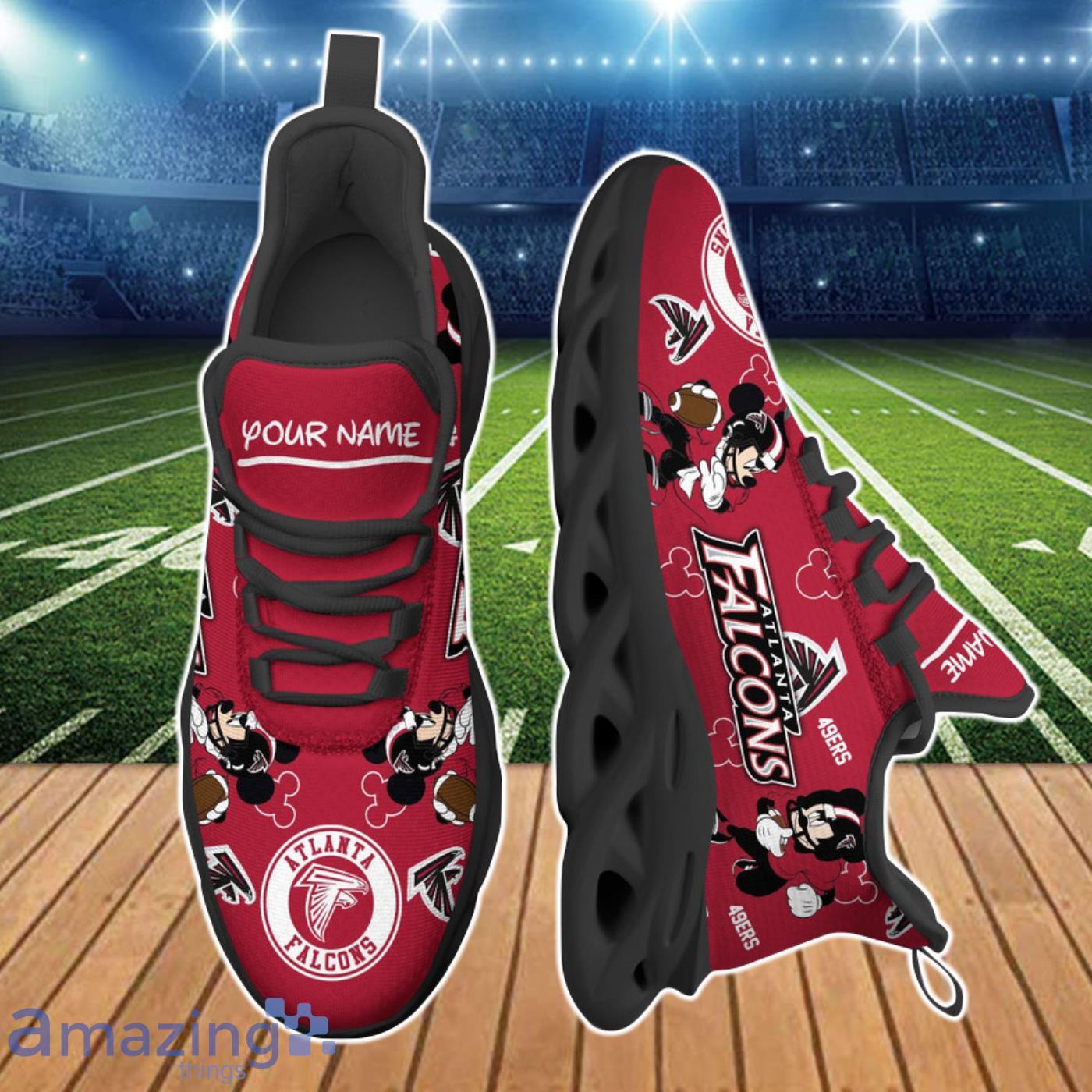 Walk Your Way Custom Name Atlanta Falcons NFL Max Soul Shoes Product Photo 2