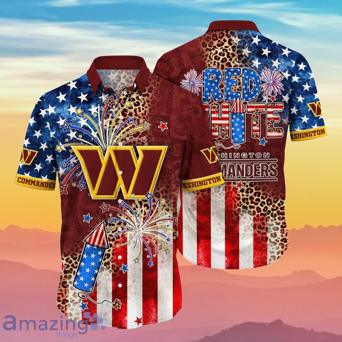 Washington Commanders NFL Hawaiian Shirt 4th Of July Independence Day Best  Gift For Men And Women Fans