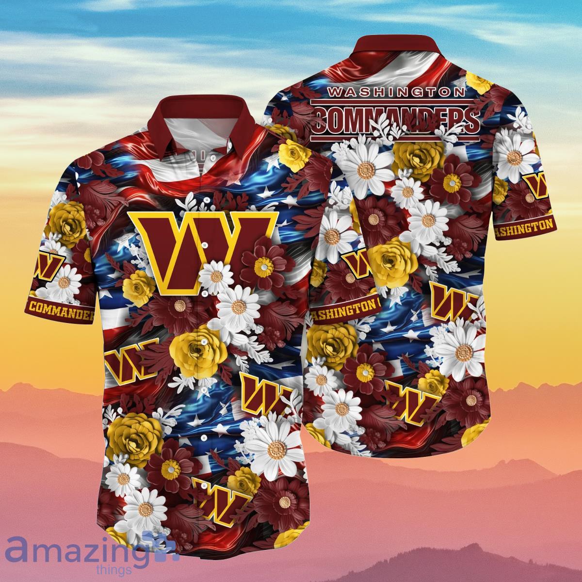 Washington Commanders NFL Hawaiian Shirt 4th Of July Independence