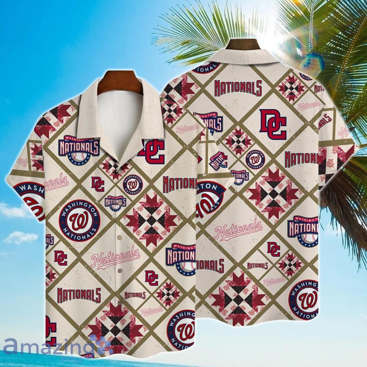 Washington Nationals Fans Striped Style Hawaiian Shirt Major League Baseball  Gift