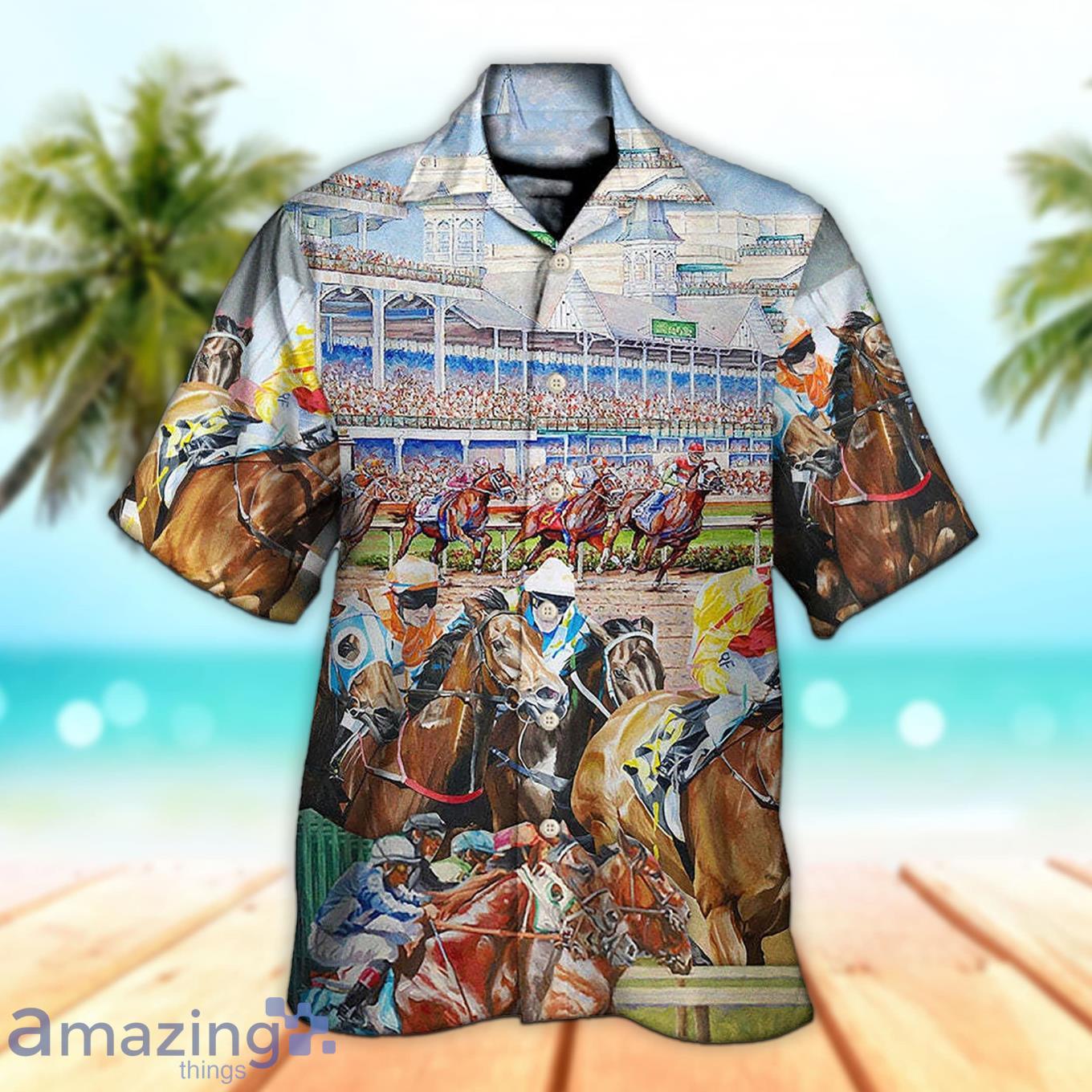 3D Horseback Riding Horse Because People Suck Hawaiian Shirt, Product Photo 1