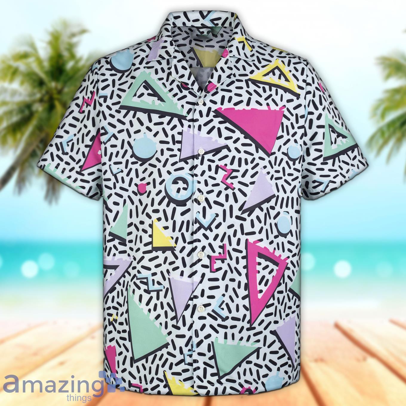 3D Mint Design With Colorful Retro Short Sleeve Summer Beach Product Photo 1