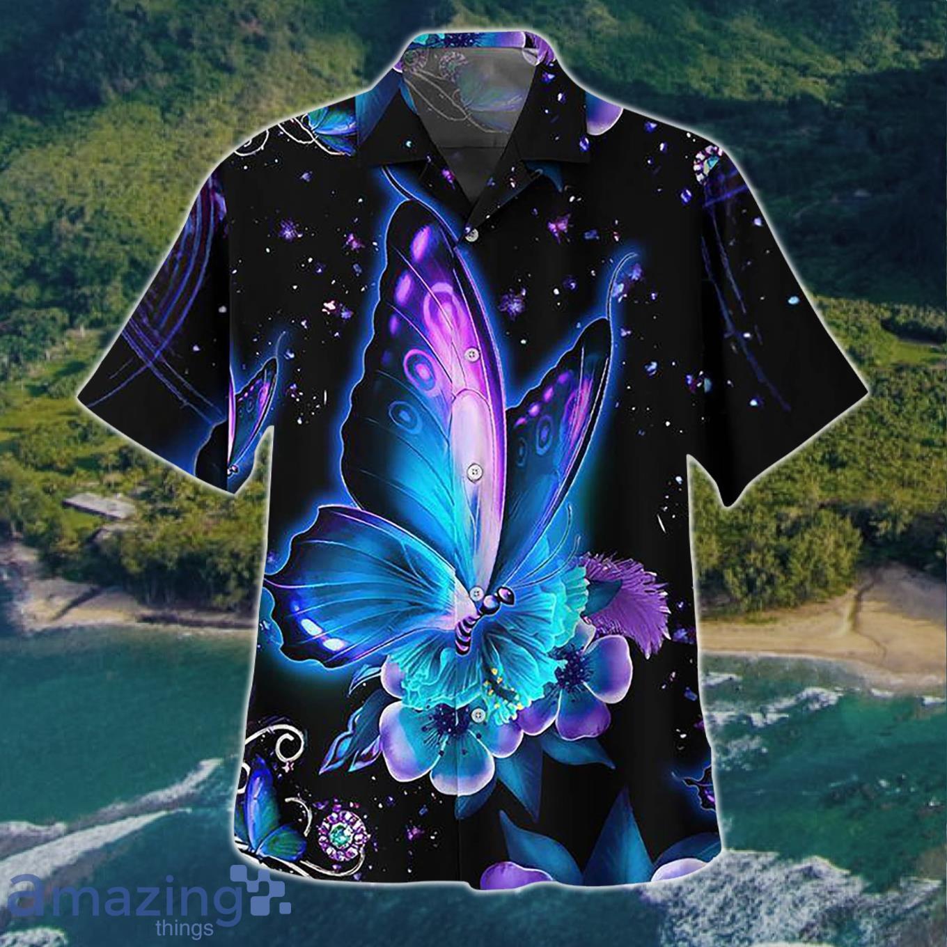 3D Mysterious Dark Butterfly Flower Tropical Aloha Summer Beach Hawaiian Product Photo 1