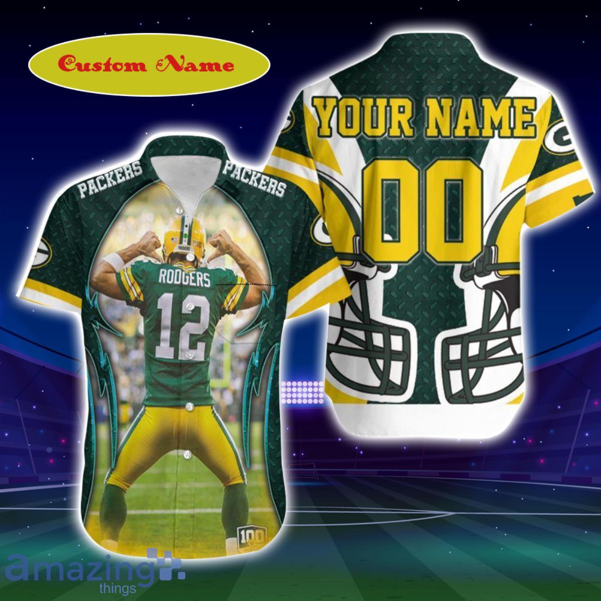 Aaron Charles Rodgers 12 Green Bay Packers Nfc North Champions Super Bowl  Custom Name Hawaiian Shirt Best Gift For Men And Women