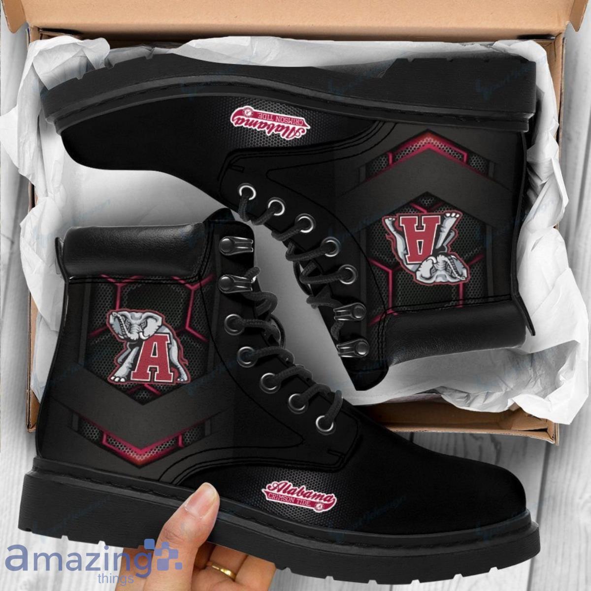 Alabama Crimson Tide Football Team Leather Boots For Men Women Best Gift For Fans Product Photo 1