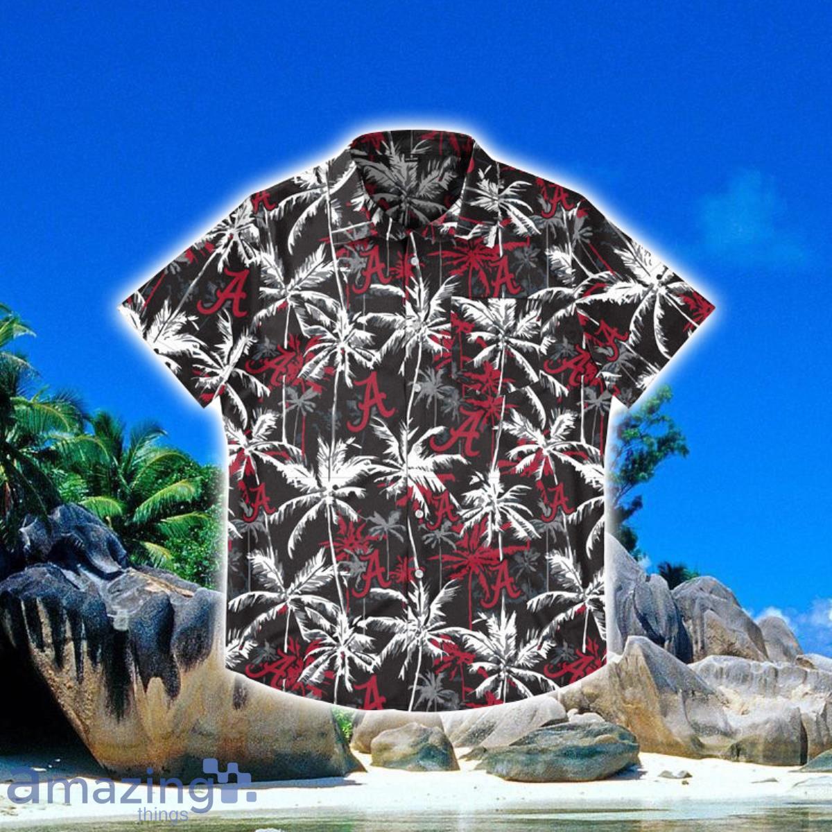 Alabama Crimson Tide NCAA Black Floral Hawaiian Shirt Special Gift For Fans Product Photo 1