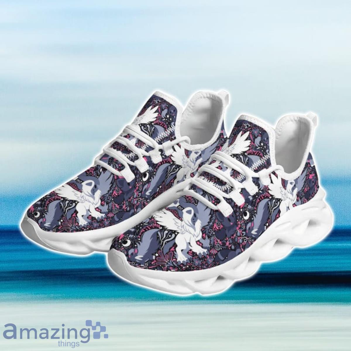 Alolan Vulpix Pokemon Floral Max Soul Shoes Sneaker For Men Women image Alolan Vulpix Pokemon Floral Max Soul Shoes Sneaker For Men Women Product Photo 4