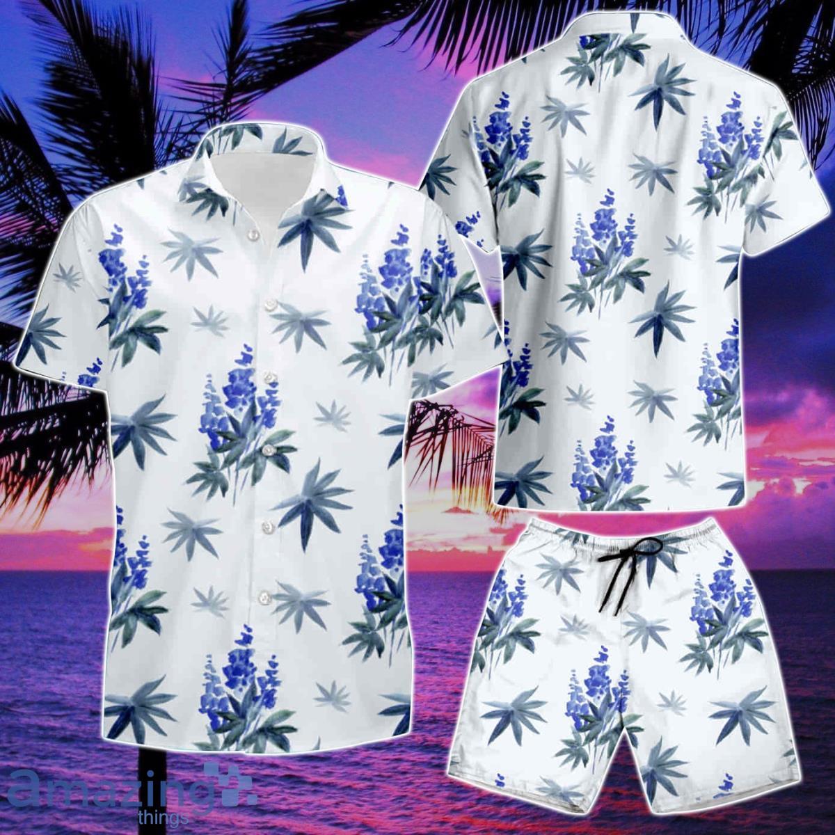 Amazing Blue Bonnet Summer Beach Hawaiian Shirt And Short image Amazing Blue Bonnet Summer Beach Hawaiian Shirt And Short Product Photo 2