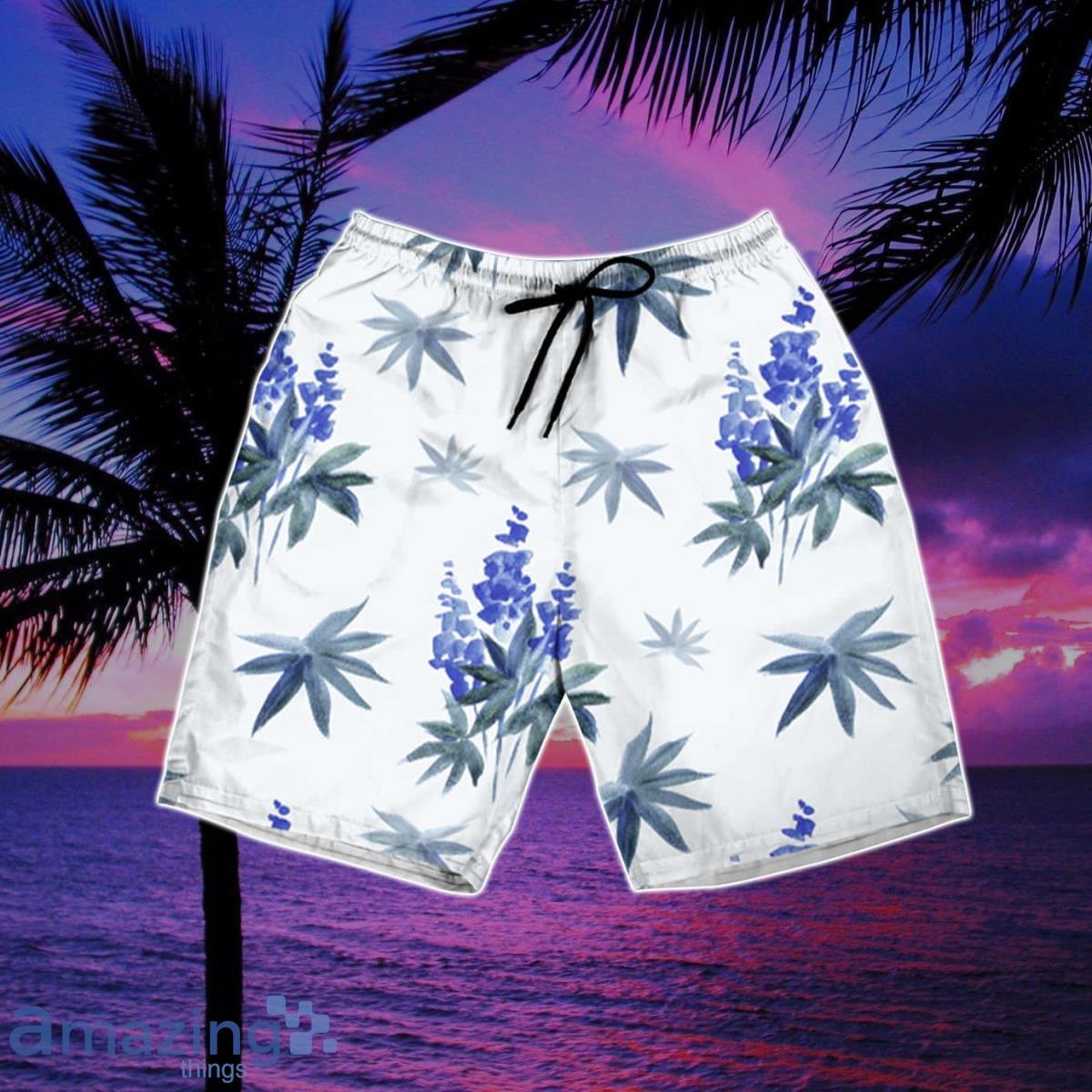 Amazing Blue Bonnet Summer Beach Hawaiian Shirt And Short image Amazing Blue Bonnet Summer Beach Hawaiian Shirt And Short Product Photo 3