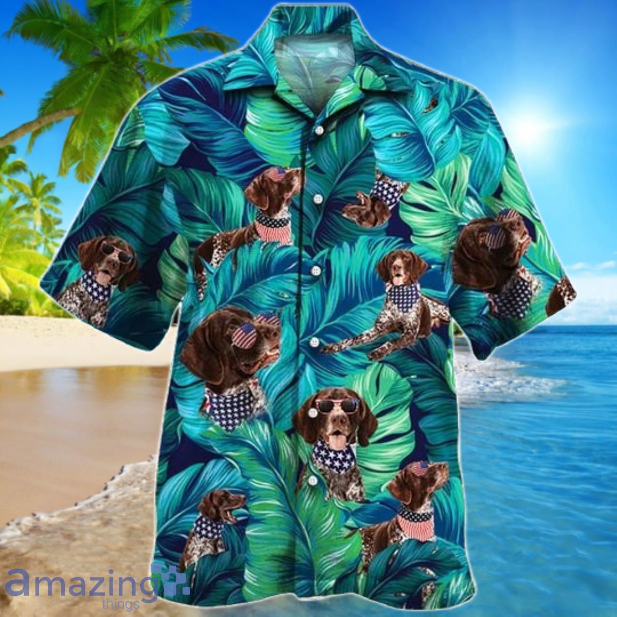 American Style German Shorthaired Pointer Dog Lovers Hawaiian Shirt For Men And Women Product Photo 1