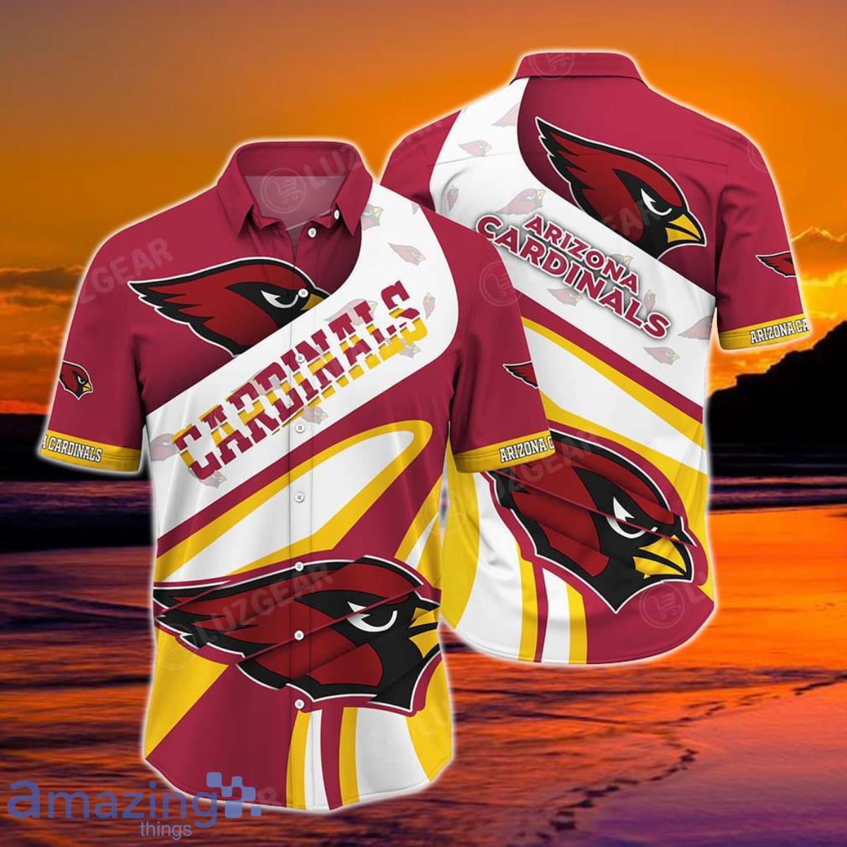 Arizona Cardinals NFL Unisex All Over Print Hawaiian Button Shirt