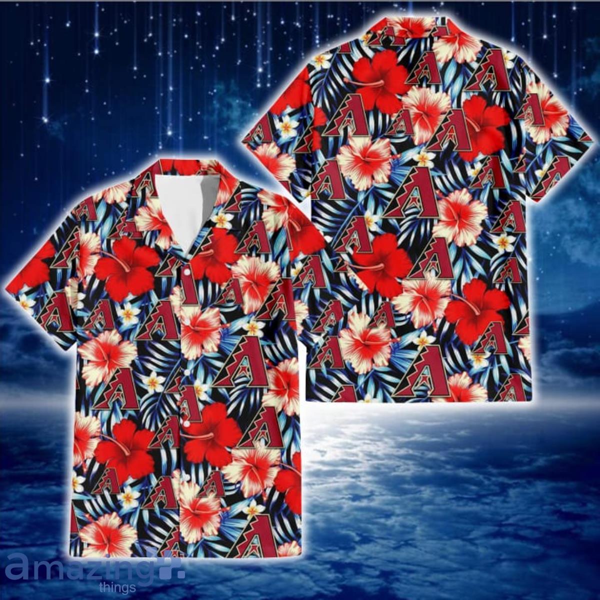 Arizona Diamondbacks Personalized White And Blue Hawaiian Shirt