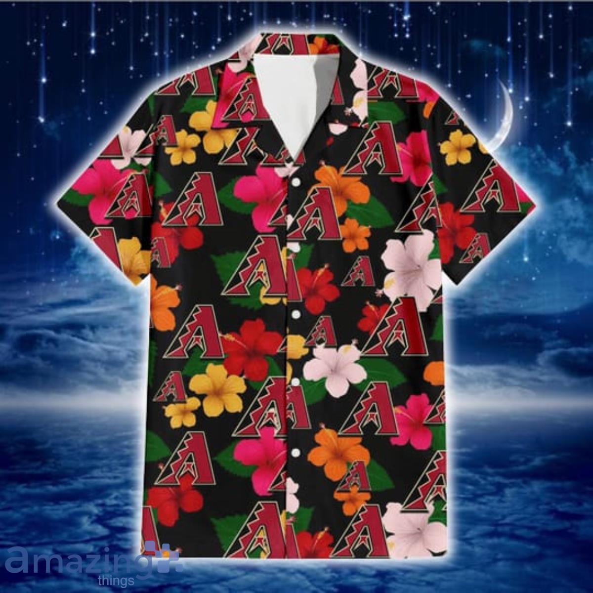 Arizona Diamondbacks Pink Yellow White Hibiscus Pattern Tropical Hawaiian  Shirt - Freedomdesign