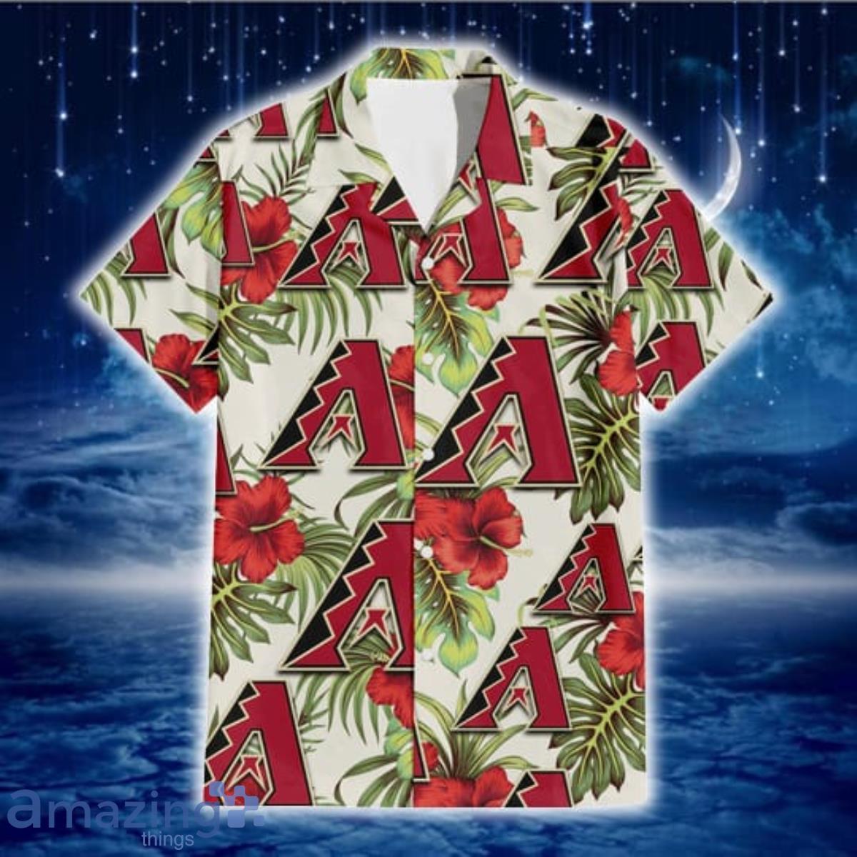 Arizona Diamondbacks Red Hibiscus Green Leaf Tropical Hawaiian Shirt For  Sport Fans - Freedomdesign