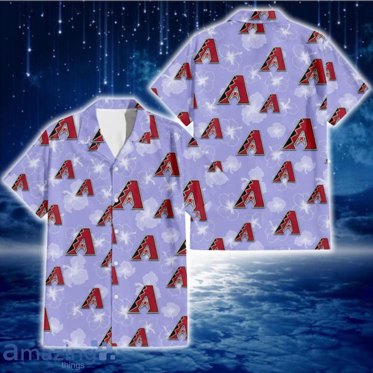 Arizona Diamondbacks Personalized White And Blue Hawaiian Shirt