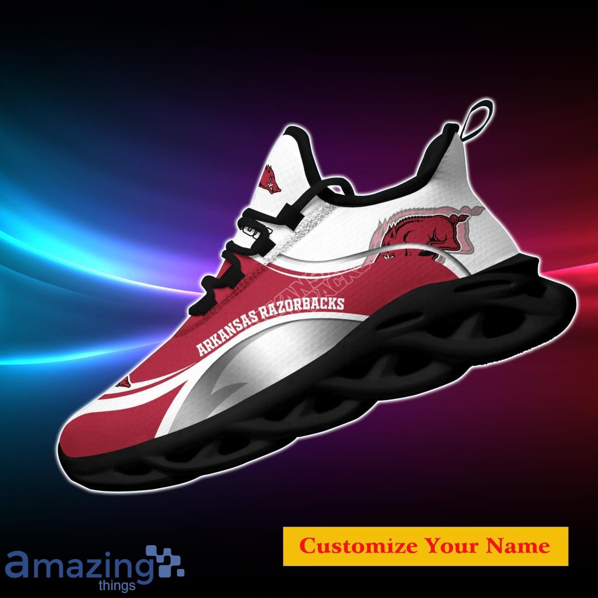 Arkansas Razorbacks NCAA2 Custom Name Max Soul Shoes Unique Gift For Men Women Fans image Arkansas Razorbacks NCAA2 Custom Name Max Soul Shoes Unique Gift For Men Women Fans Product Photo 4