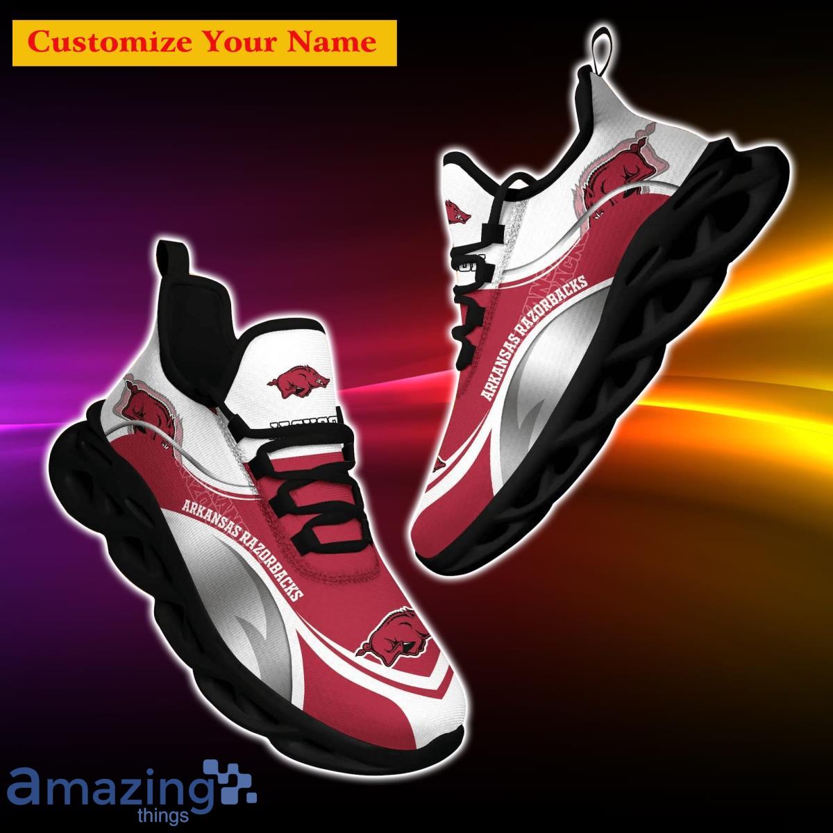 Arkansas Razorbacks NCAA2 Custom Name Max Soul Shoes Unique Gift For Men Women Fans image Arkansas Razorbacks NCAA2 Custom Name Max Soul Shoes Unique Gift For Men Women Fans Product Photo 5