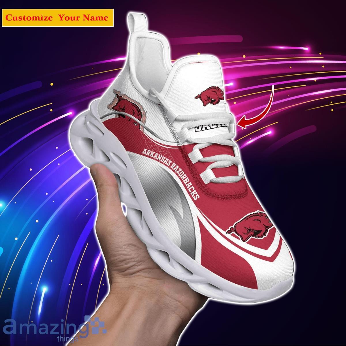 Arkansas Razorbacks NCAA2 Custom Name Max Soul Shoes Unique Gift For Men Women Fans Product Photo 1