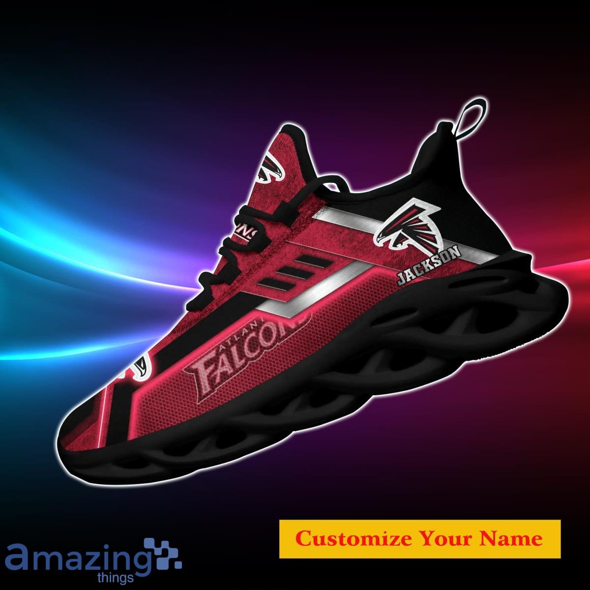 Atlanta Falcons NFL Custom Name Max Soul Shoes Impressive Gift For Men Women Fans image Atlanta Falcons NFL Custom Name Max Soul Shoes Impressive Gift For Men Women Fans Product Photo 4
