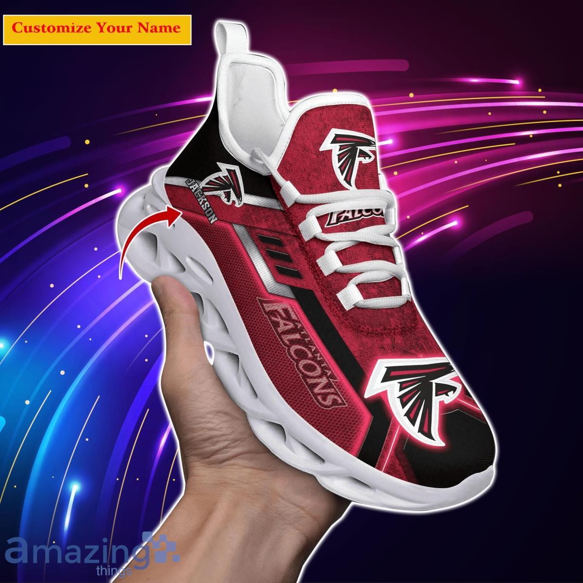 Atlanta Falcons NFL Custom Name Max Soul Shoes Impressive Gift For Men Women Fans Product Photo 1 Atlanta Falcons NFL Custom Name Max Soul Shoes Impressive Gift For Men Women Fans Product Photo 1