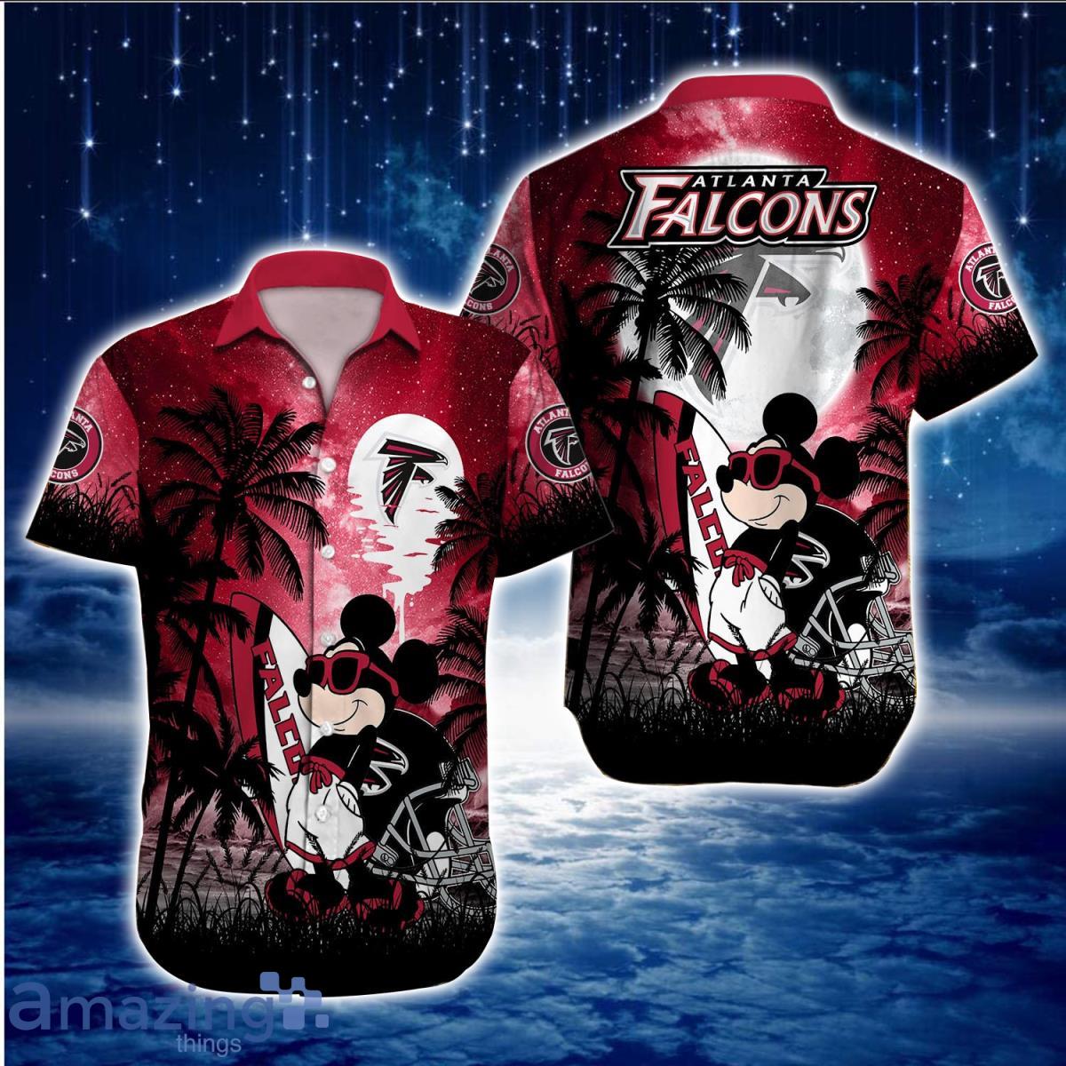 Nfl Atlanta Falcons Red Silver Trendy Hawaiian Shirt Aloha Shirt - Trendy  Aloha