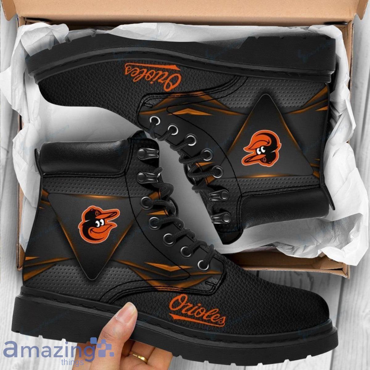Baltimore Orioles Football Team Leather Boots For Men Women Great Gift For Fans Product Photo 1