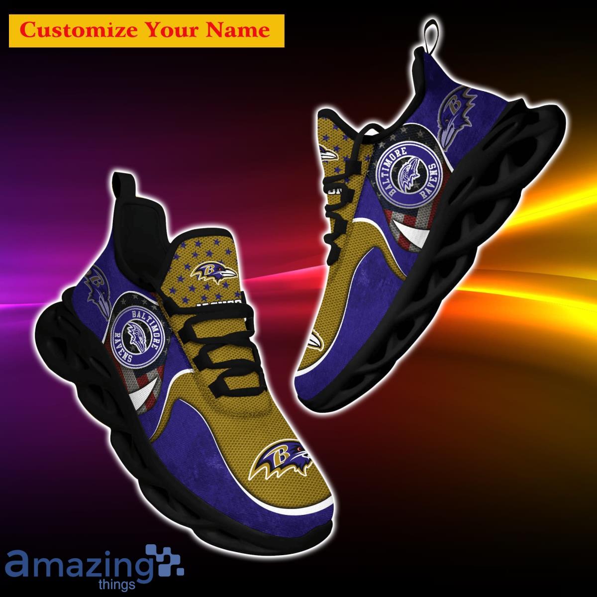 Baltimore Ravens-Personalized Weed Limited Edition Max Soul Shoes Best Gift  For Men And Women