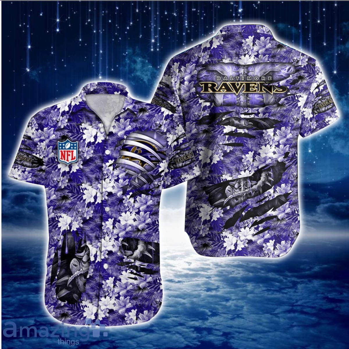 Baltimore Ravens NFL Hawaiian Shirt Aloha Shirt Great Gift For Fans Product Photo 1