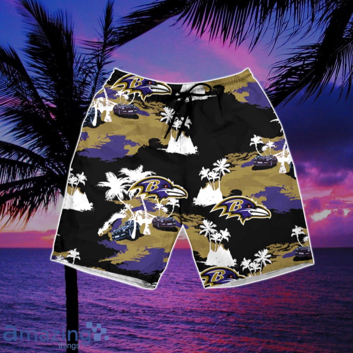 Baltimore Ravens Tommy Bahama Summer Hawaiian Shirt And Short