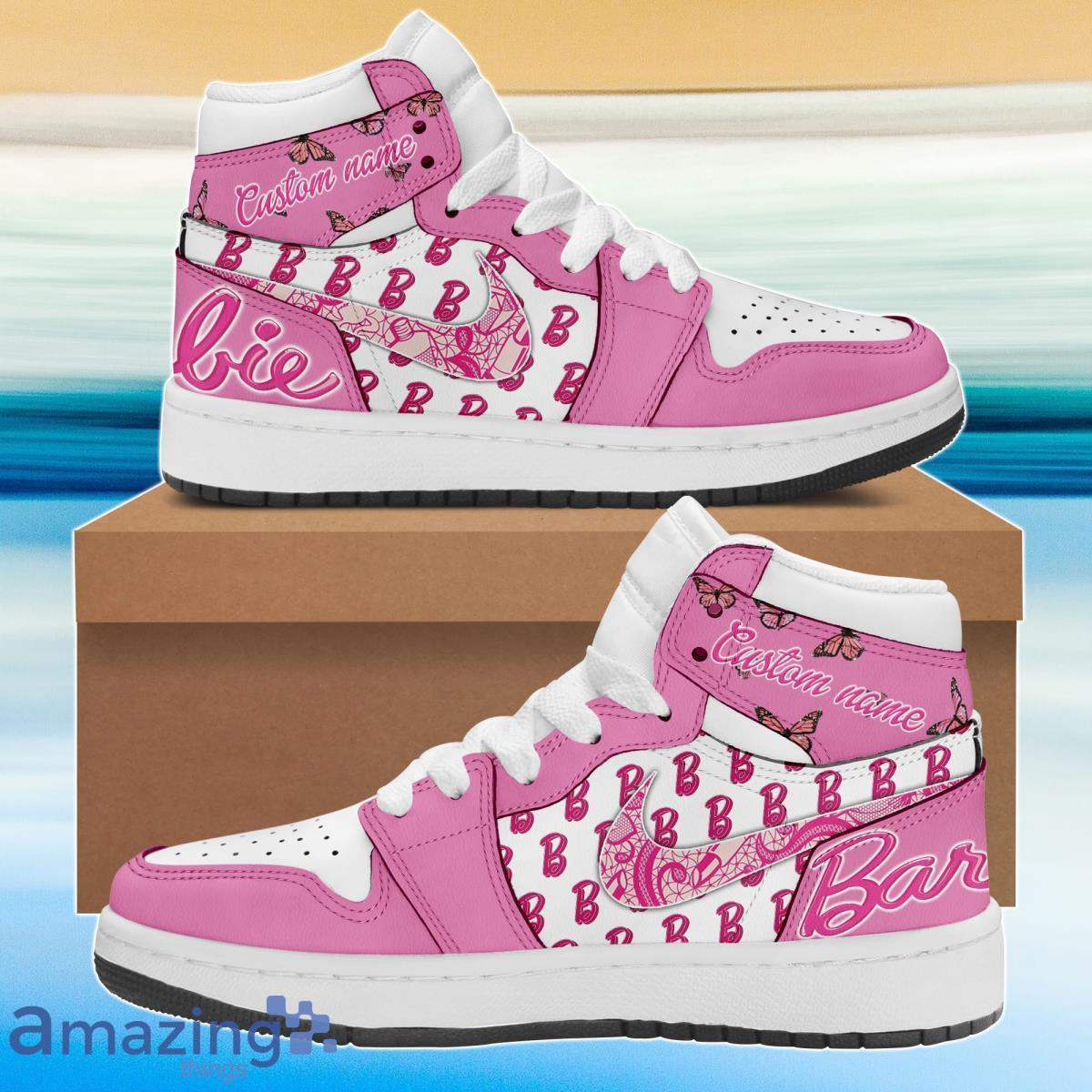 Barbie Air Jordan Hightop Sneaker Custom Name Product Photo 1