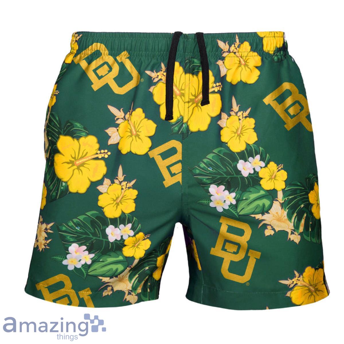 Baylor Bears NCAA Floral Hawaiian Shorts For Summer Beach Product Photo 1