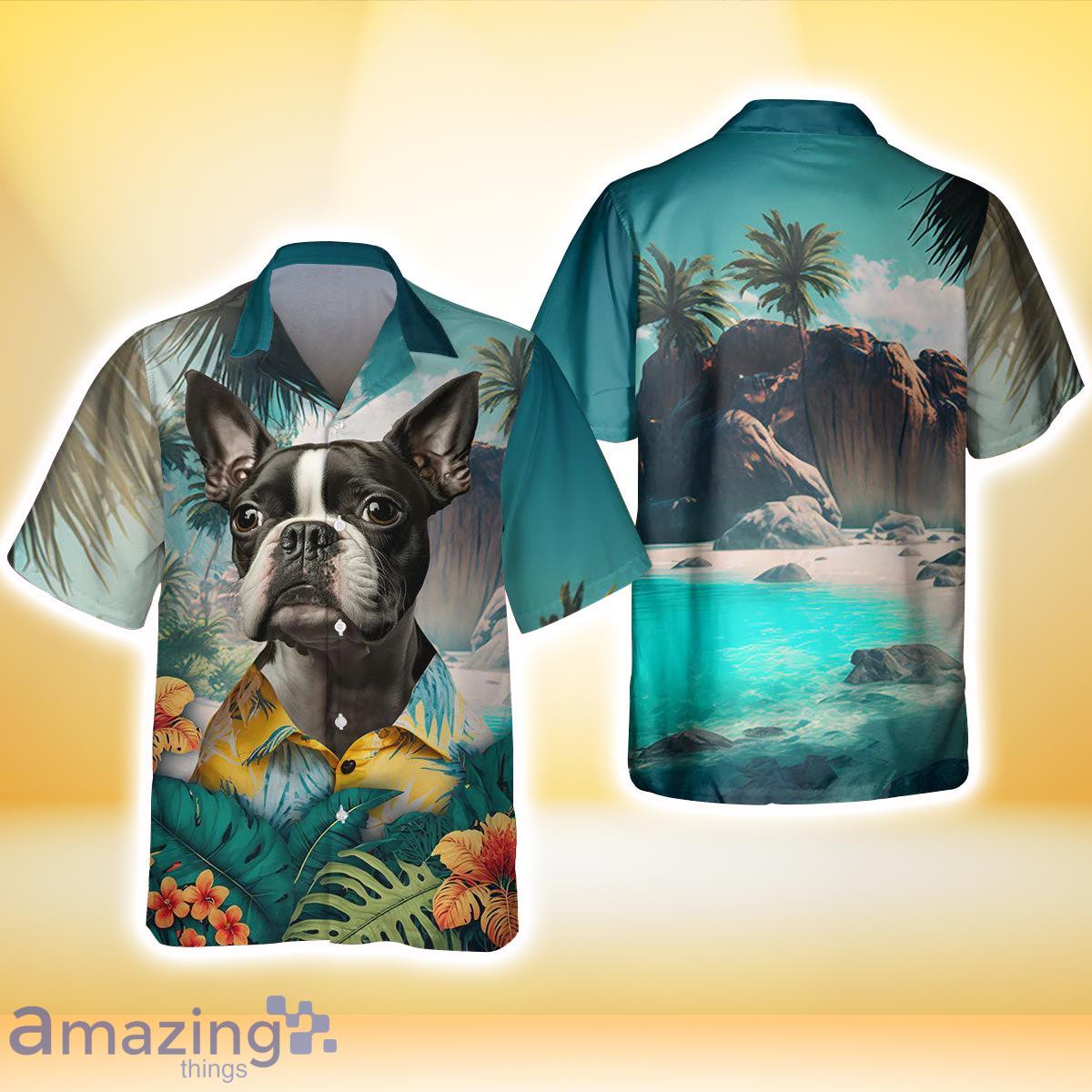 Boston Terrier All Print 3D Hawaiian Shirt For Men Women image Boston Terrier All Print 3D Hawaiian Shirt For Men Women Product Photo 3