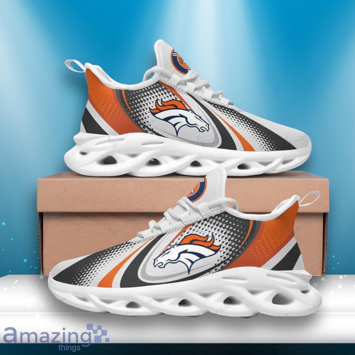 Denver Broncos NFL Ograne And Black Max Soul Sneakers Sport Shoes