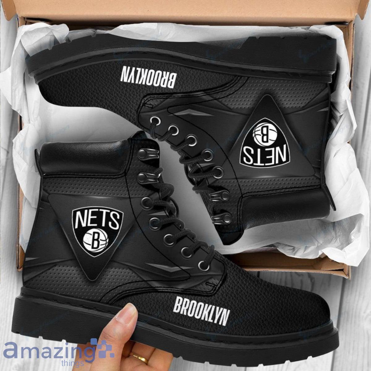 Brooklyn Nets Football Team Leather Boots For Men Women Great Gift For Fans Product Photo 1