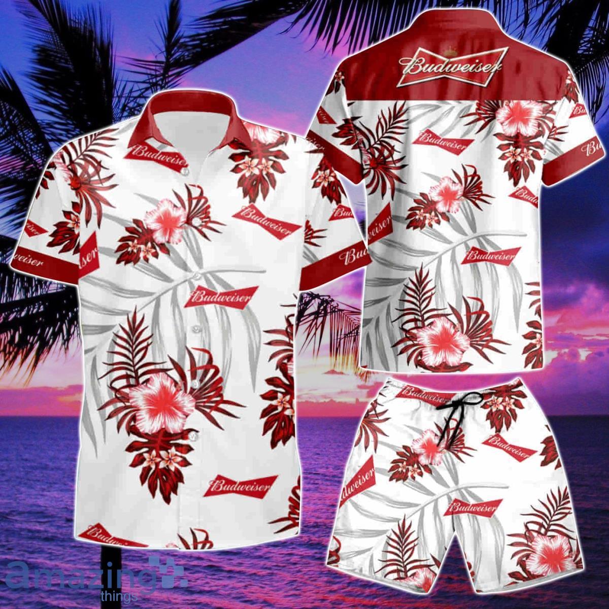 Budweiser Summer Beach Hawaiian Shirt And Short Product Photo 2