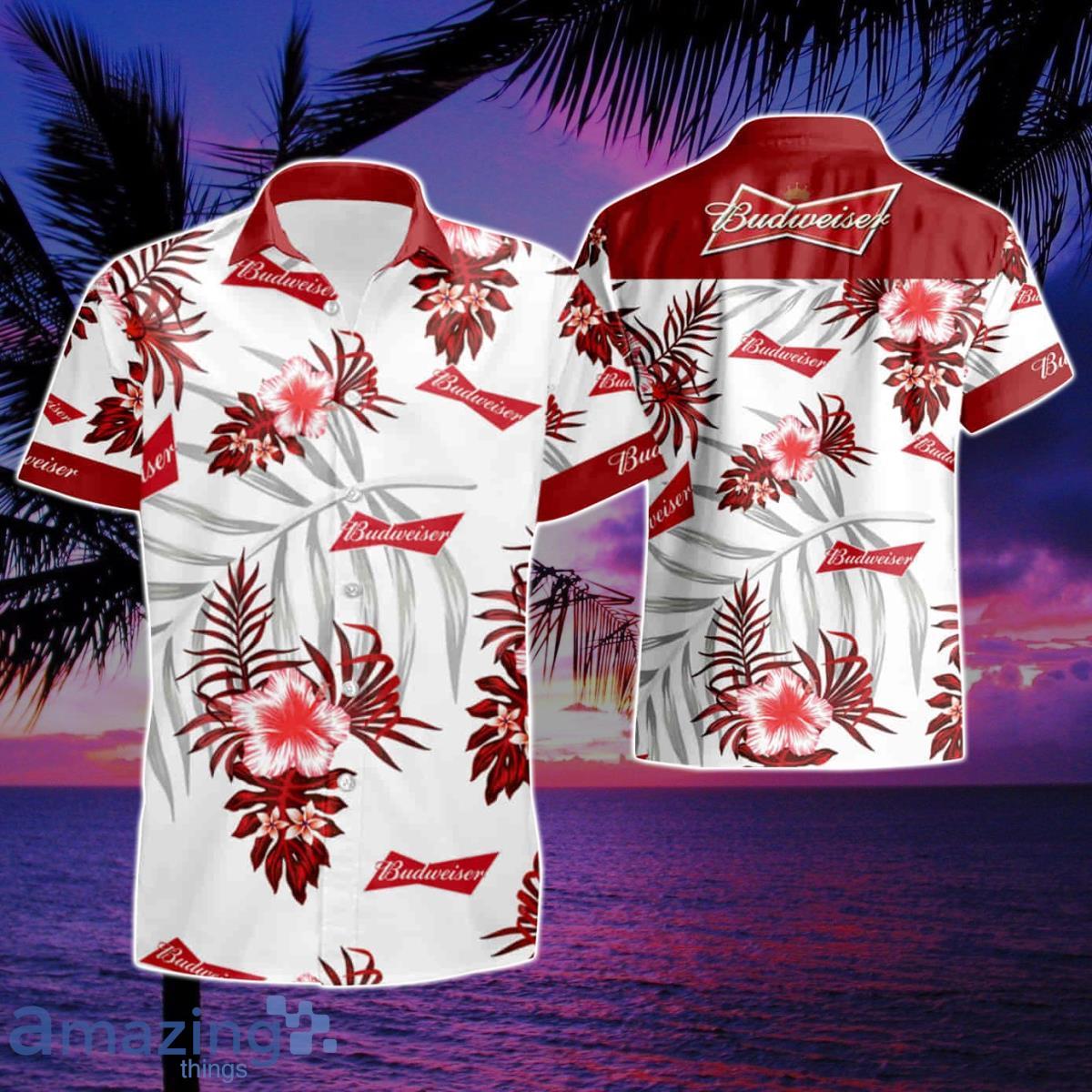Budweiser Summer Beach Hawaiian Shirt And Short Product Photo 1