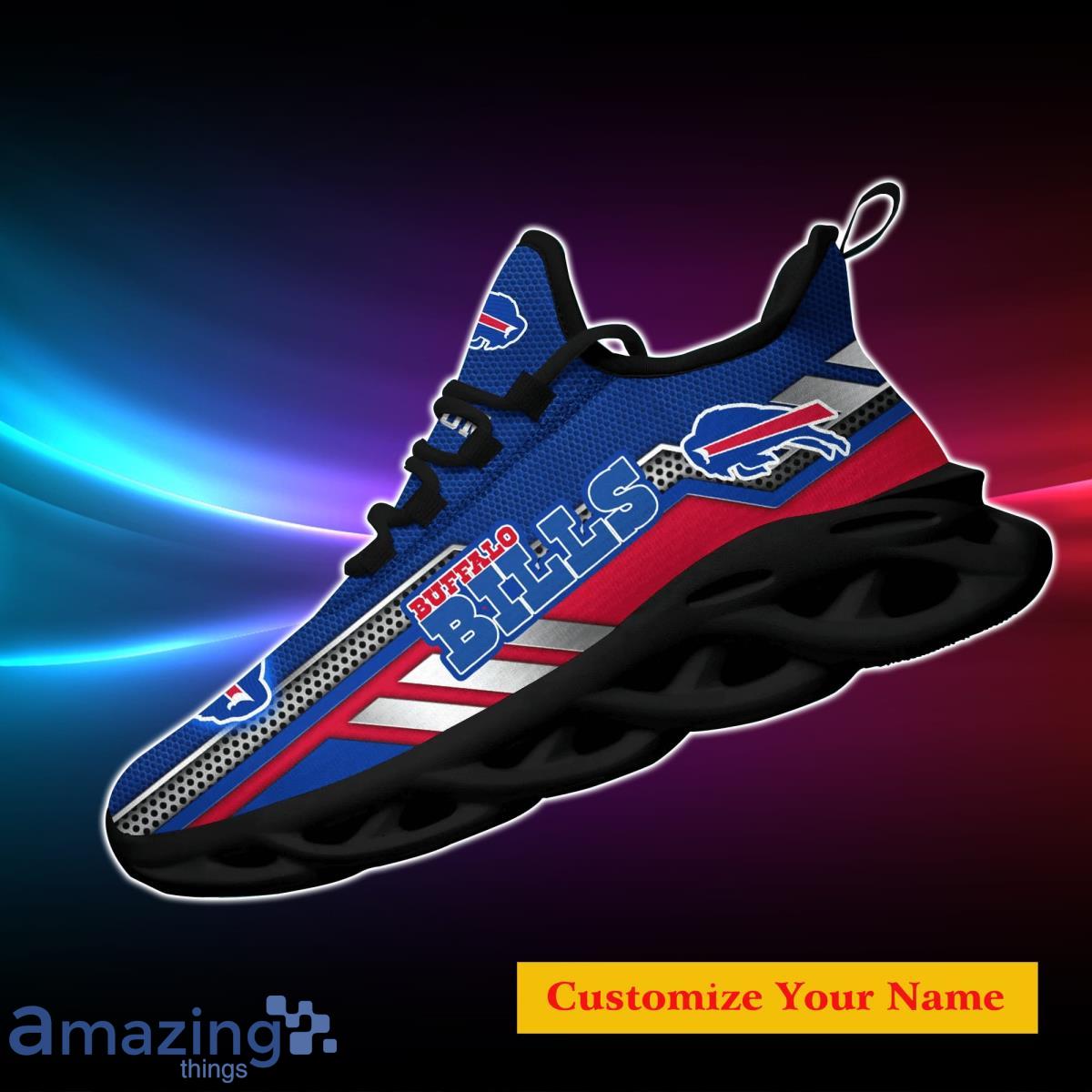 Custom Name Buffalo Bills Sneakers Max Soul Shoes For Men And Women NFL Fans