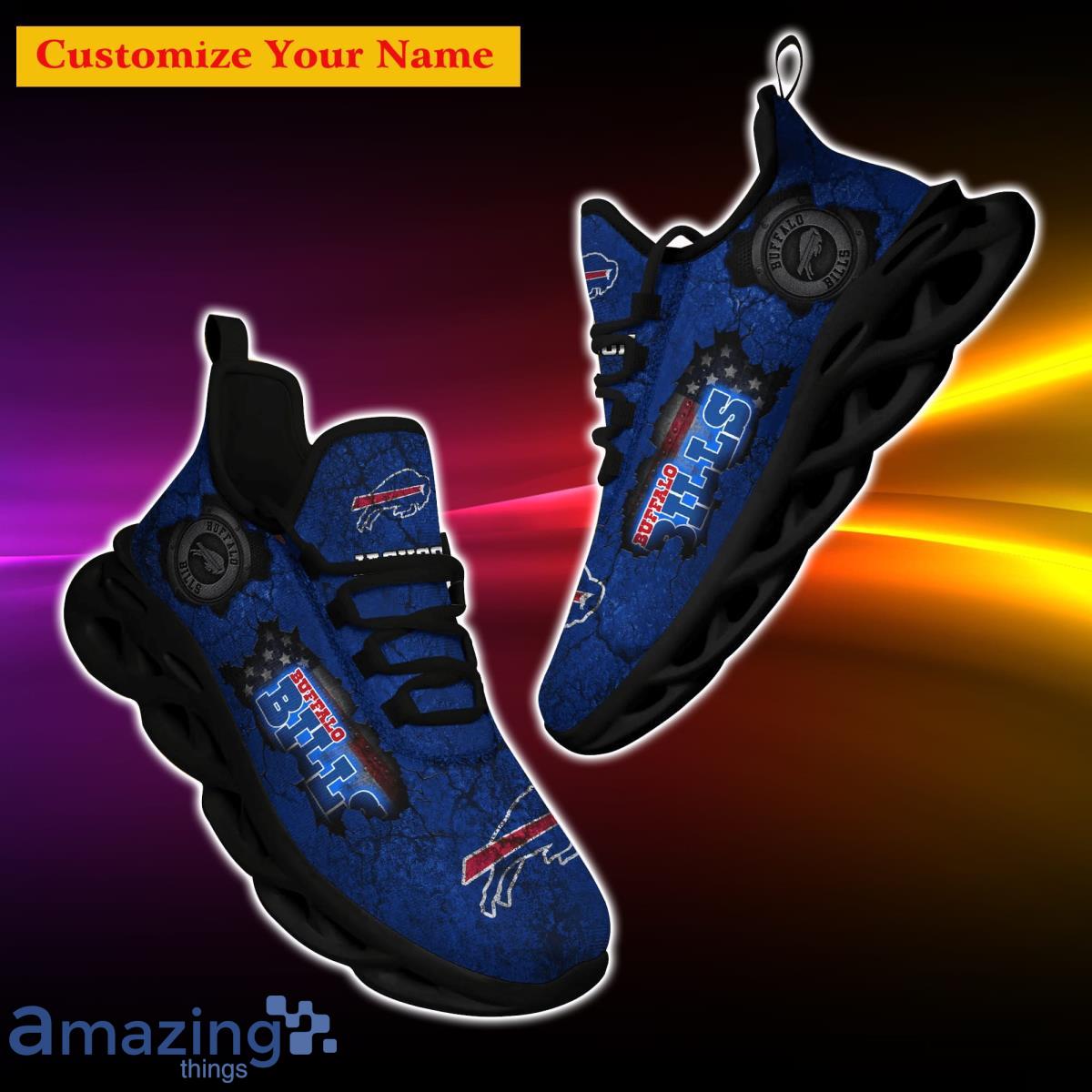 Buffalo Bills NFL Custom Name Max Soul Shoes Great Gift For Men Women Fans