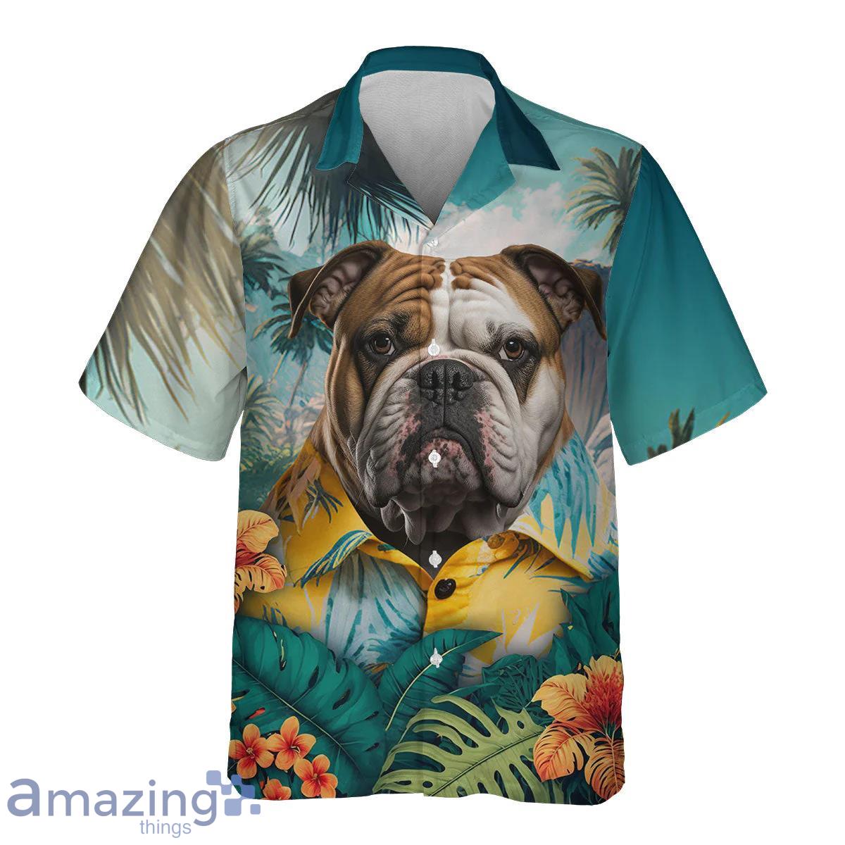 Bulldog All Print 3D Hawaiian Shirt For Men Women image Bulldog All Print 3D Hawaiian Shirt For Men Women Product Photo 2