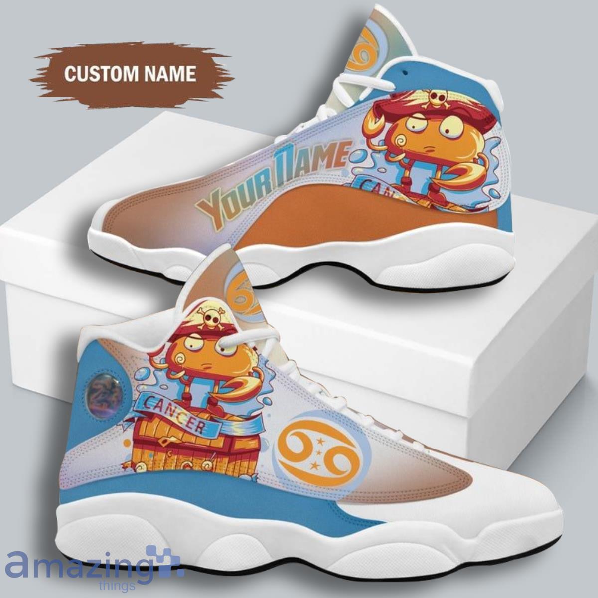 Cancer Zodiac Air Jordan 13 Custom Name Sneakers Special Gift For Men And Women Product Photo 1