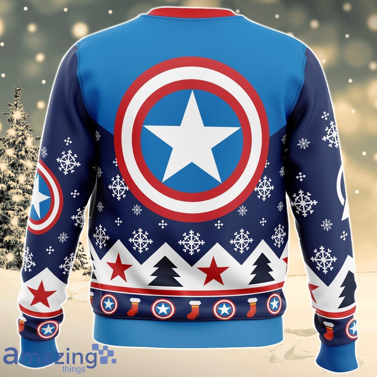 Ugly christmas sweater 2025 captain america