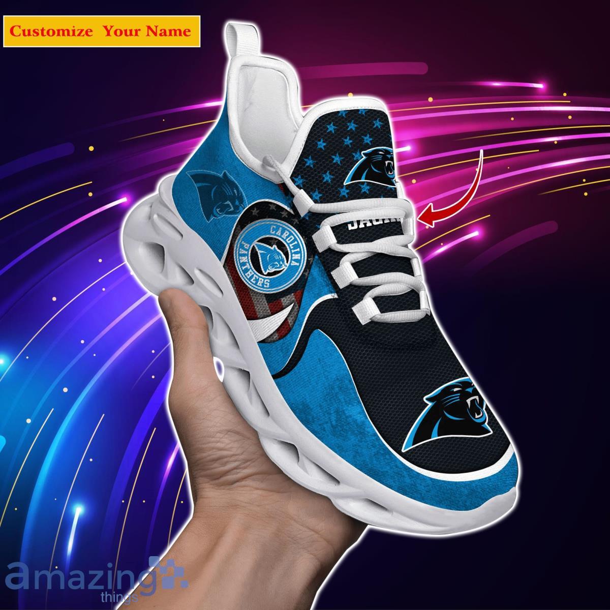 Carolina Panthers NFL Collection Max Soul Shoes Personalized Name