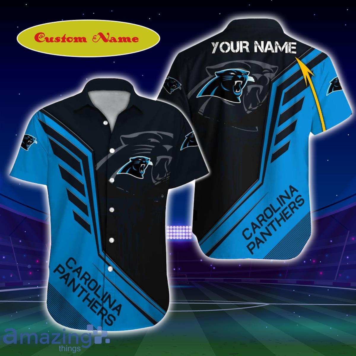 Custom Name Carolina Panthers Hawaiian Shirt NFL Football Aloha