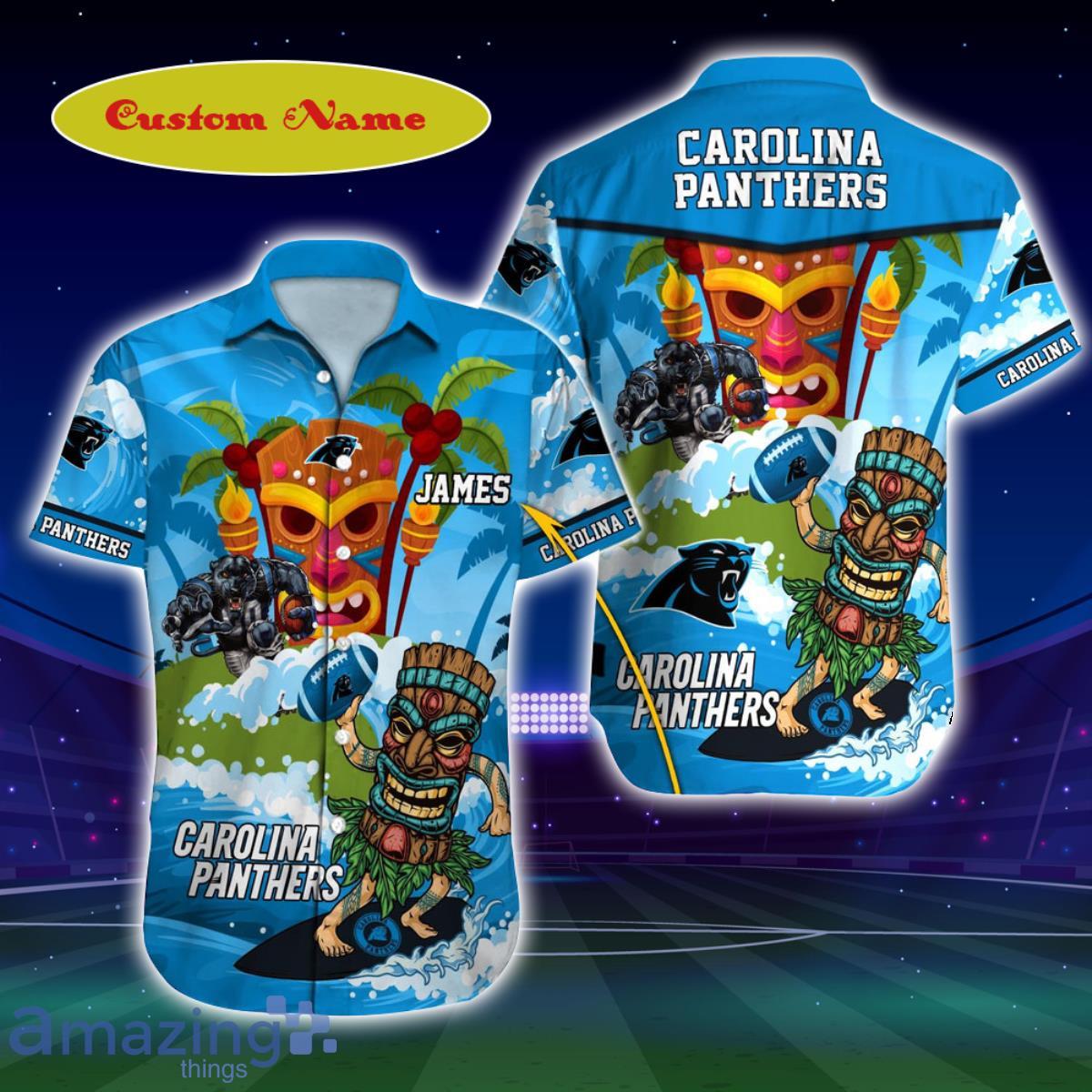 Carolina Panthers NFL Football Custom Name Hawaiian Shirt For Men And Women Big Love For Fans Product Photo 1