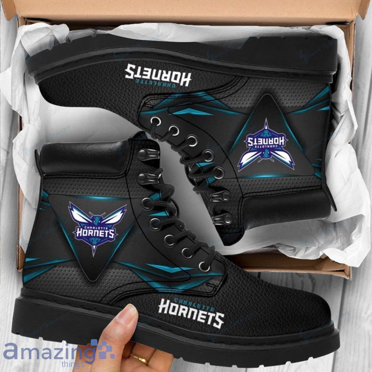 Charlotte Hornets Football Team Leather Boots For Men Women Special Gift For Fans Product Photo 1